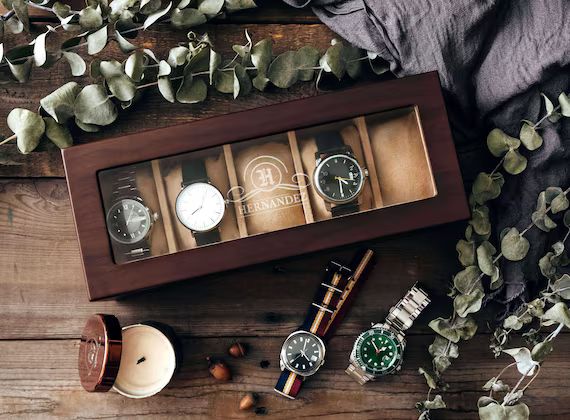 Custom Engraved Watch Box | Birthday Gift for Men | Personalized Watch Storage Case | Gift for Da... | Etsy (US)
