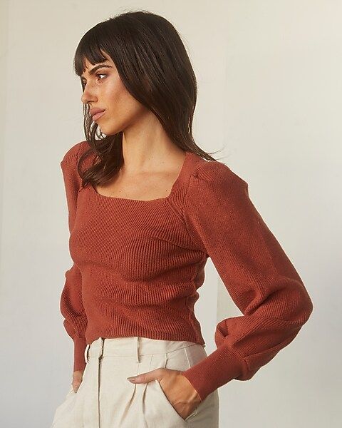 CRESCENT Cloe Puff Sleeve Sweater | Express