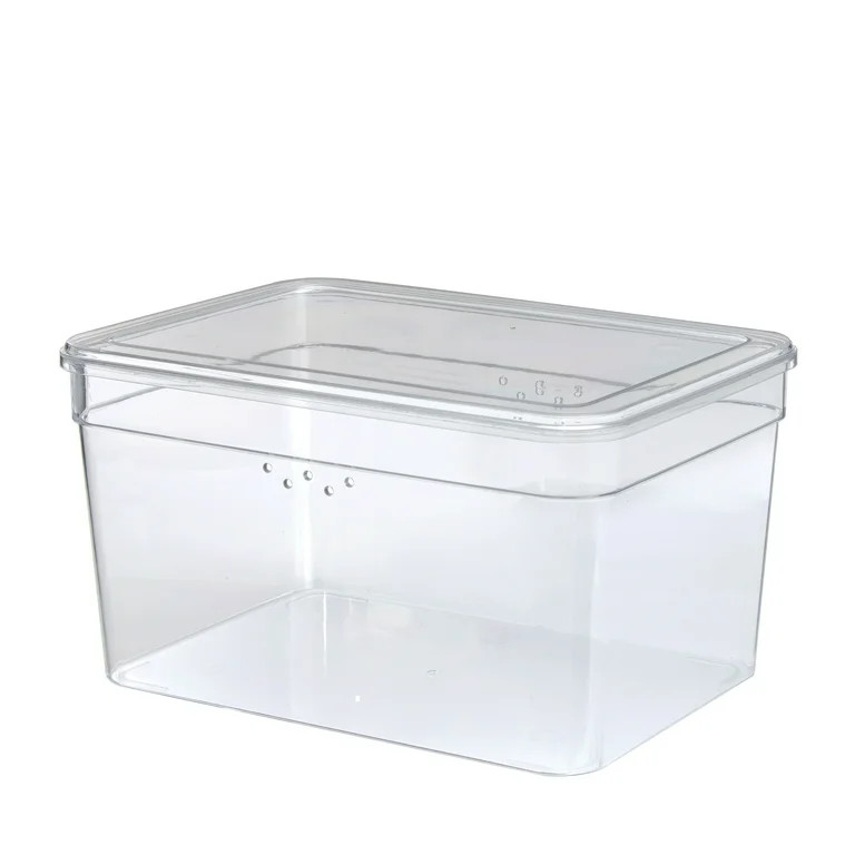 Mainstays Clear Glossy Plastic Extra Tall Shoe Box with Lid, Adult Size | Walmart (US)
