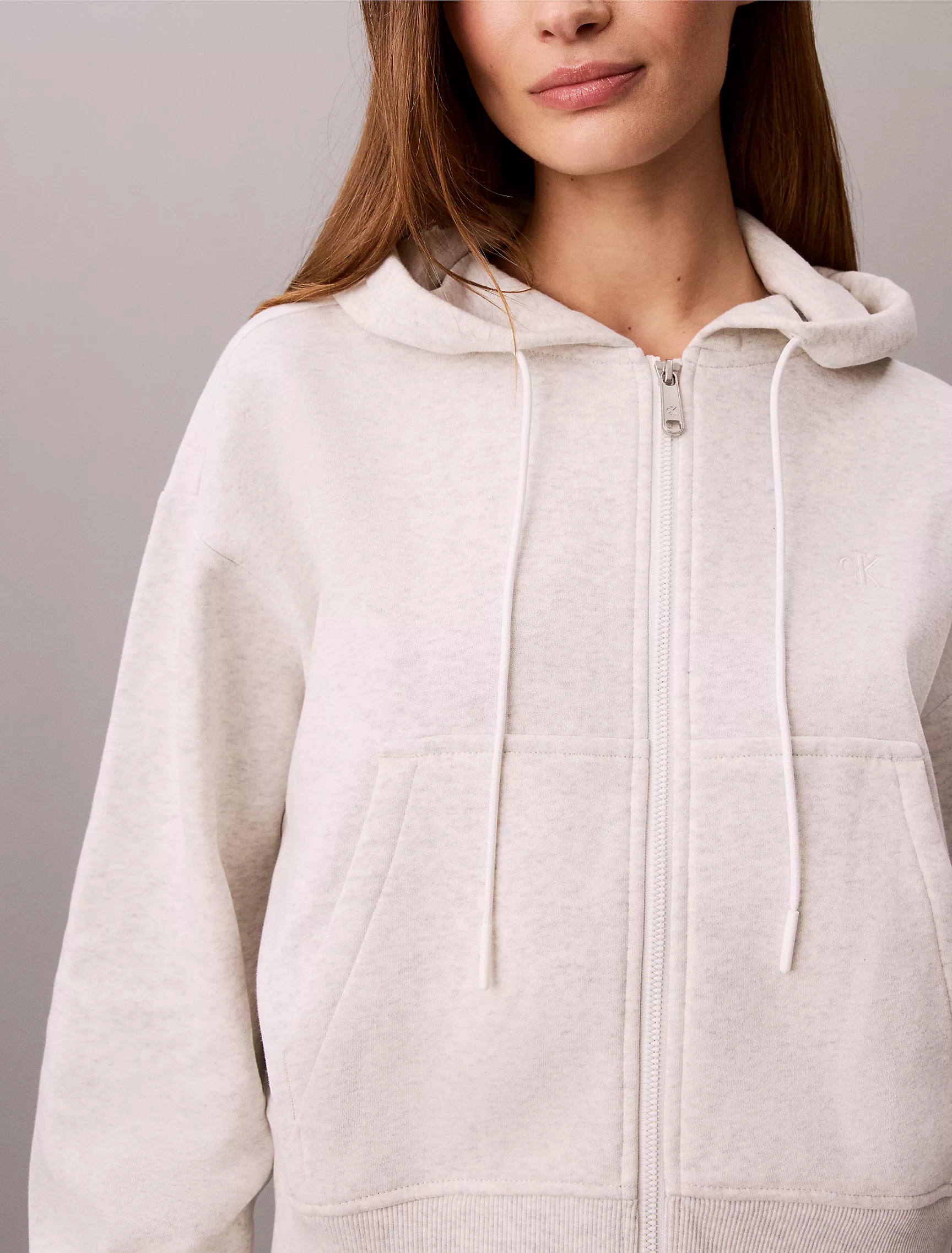Monogram Logo Fleece Zip Hoodie | Calvin Klein | Calvin Klein (US)