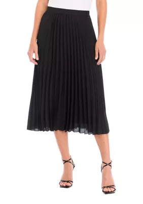THE LIMITED Women's Pull On Pleated Skirt, Black, Small | Belk