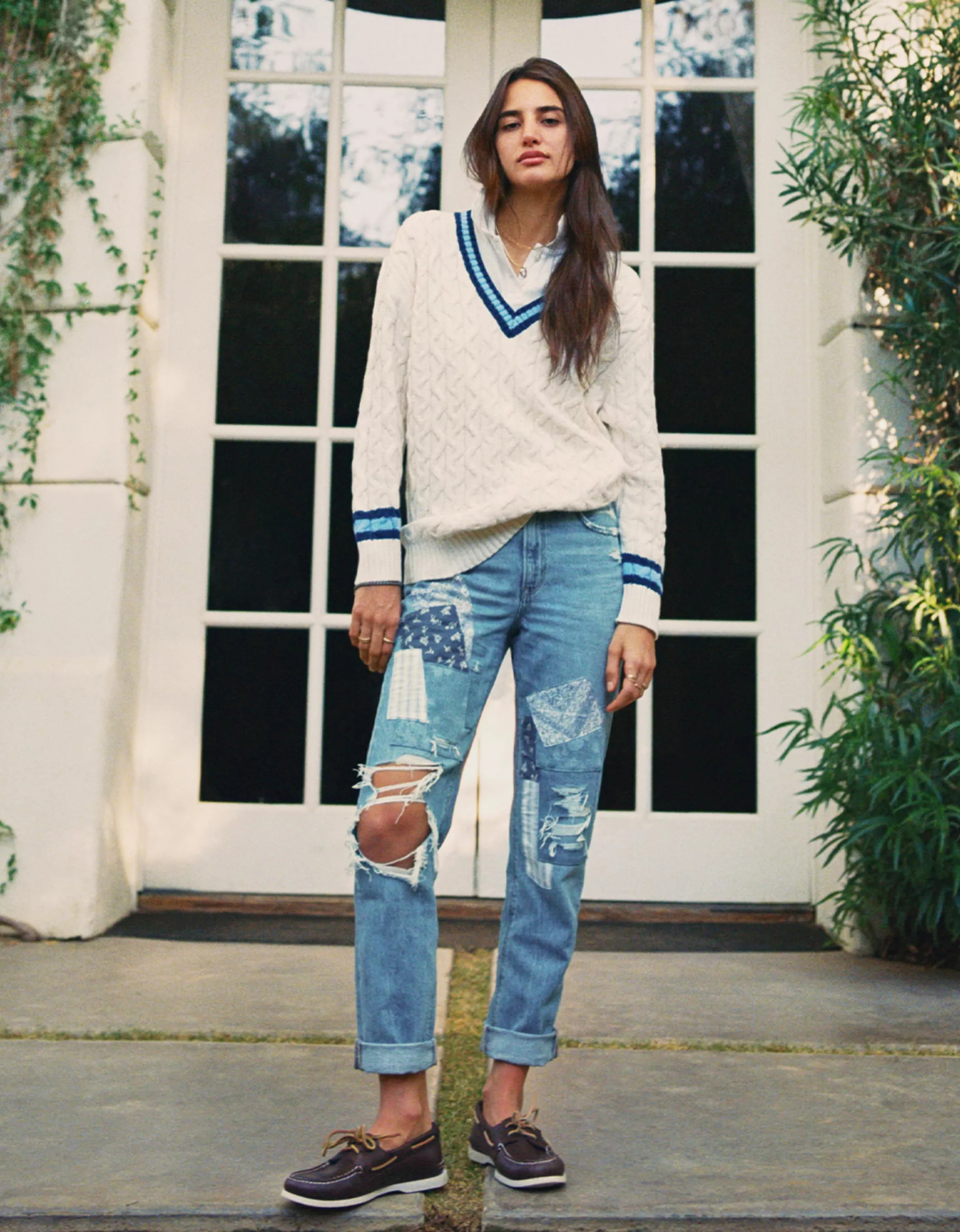 AE Patched Mom Straight Jean | American Eagle Outfitters (US & CA)