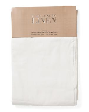 Set Of 2 Linen Blend Curtains | TJ Maxx
