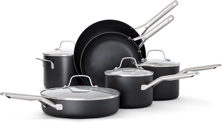Calphalon® Hard-Anodized Nonstick 10-Piece Cookware Set | Amazon (US)