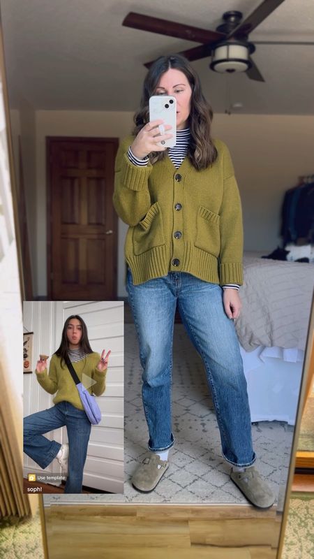My turtleneck is old so I linked similar option. My cardigan sweater is size xs, my jeans are my true size and fit comfortably with stretch.  I also linked a similar pair of jeans from the same brand.

I sized down on my clogs because they stretch some over time. 



#LTKSeasonal #LTKstyletip #LTKfindsunder50
