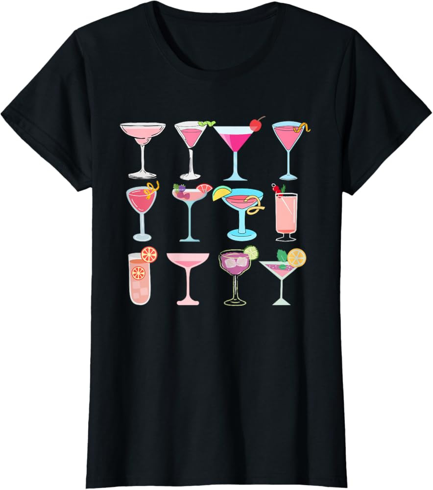 Funny Cocktail Art For Men Women Drink Cocktail Mixed Lover T-Shirt | Amazon (US)