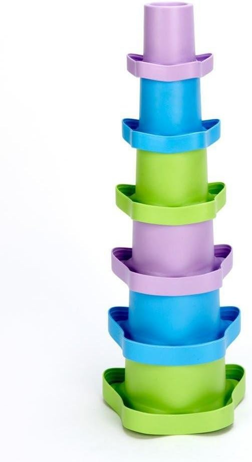 Green Toys Stacking Cups, Purple/Blue/Green | Amazon (US)