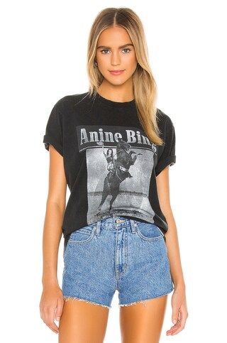 ANINE BING Lili Wild And Free Tee in Washed Black from Revolve.com | Revolve Clothing (Global)