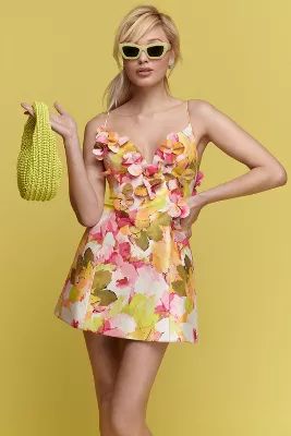 Acler Isla 3D Floral Embellished Mini Dress | Anthropologie (US)