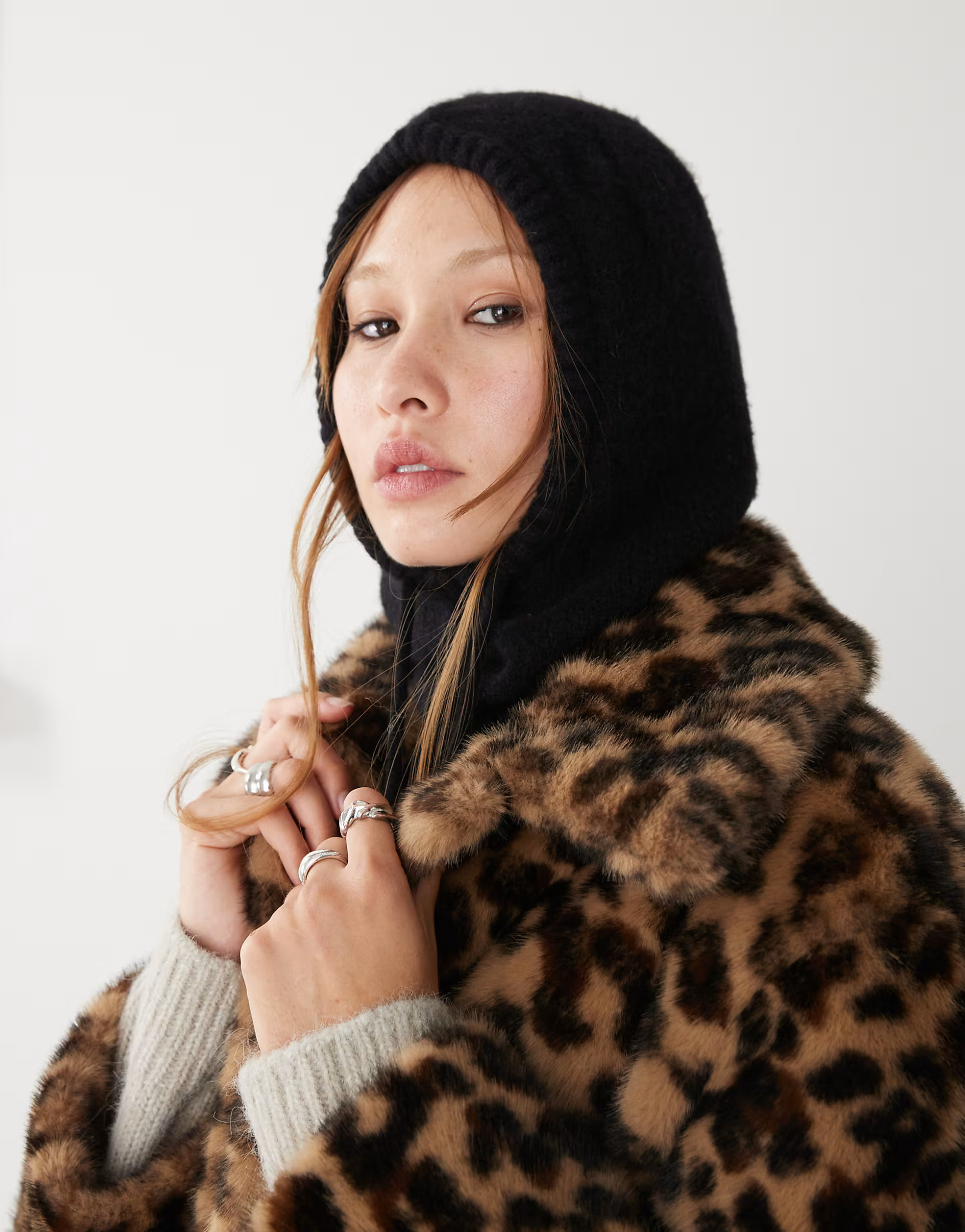 Weekday Lotta knitted balaclava hood in black | ASOS | ASOS (Global)