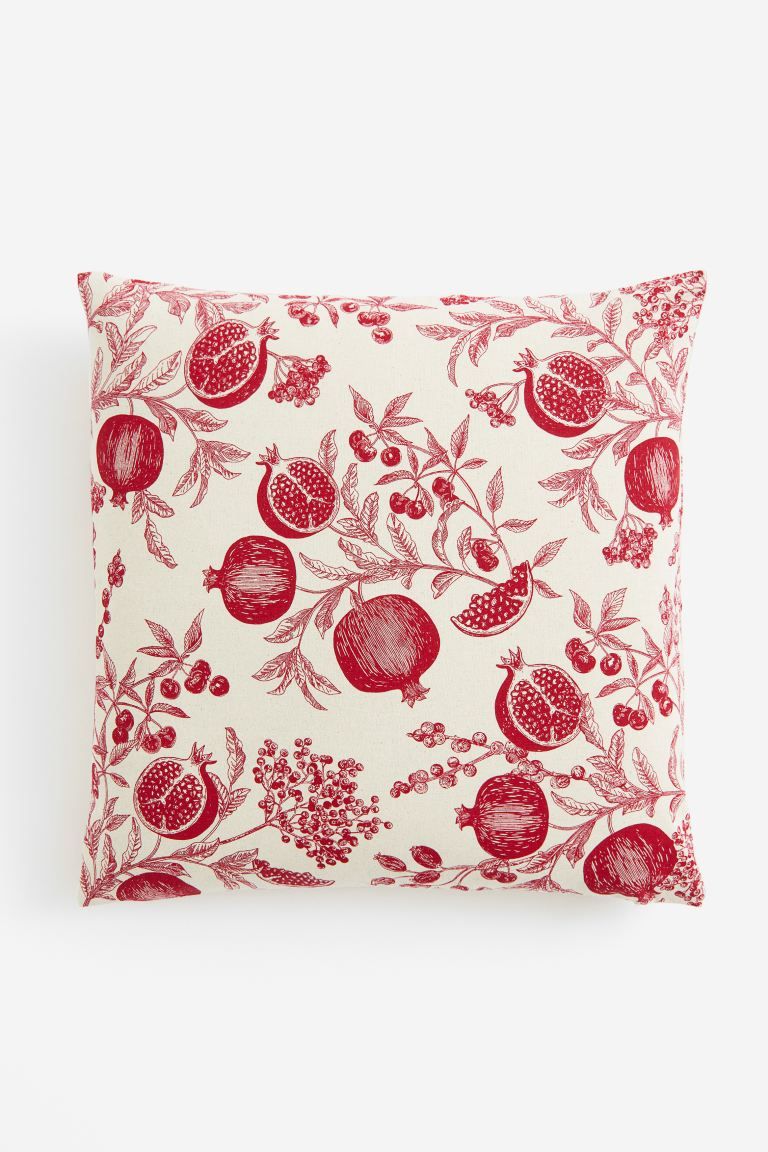 Patterned Cushion Cover - Red/patterned - Home All | H&M US | H&M (US + CA)
