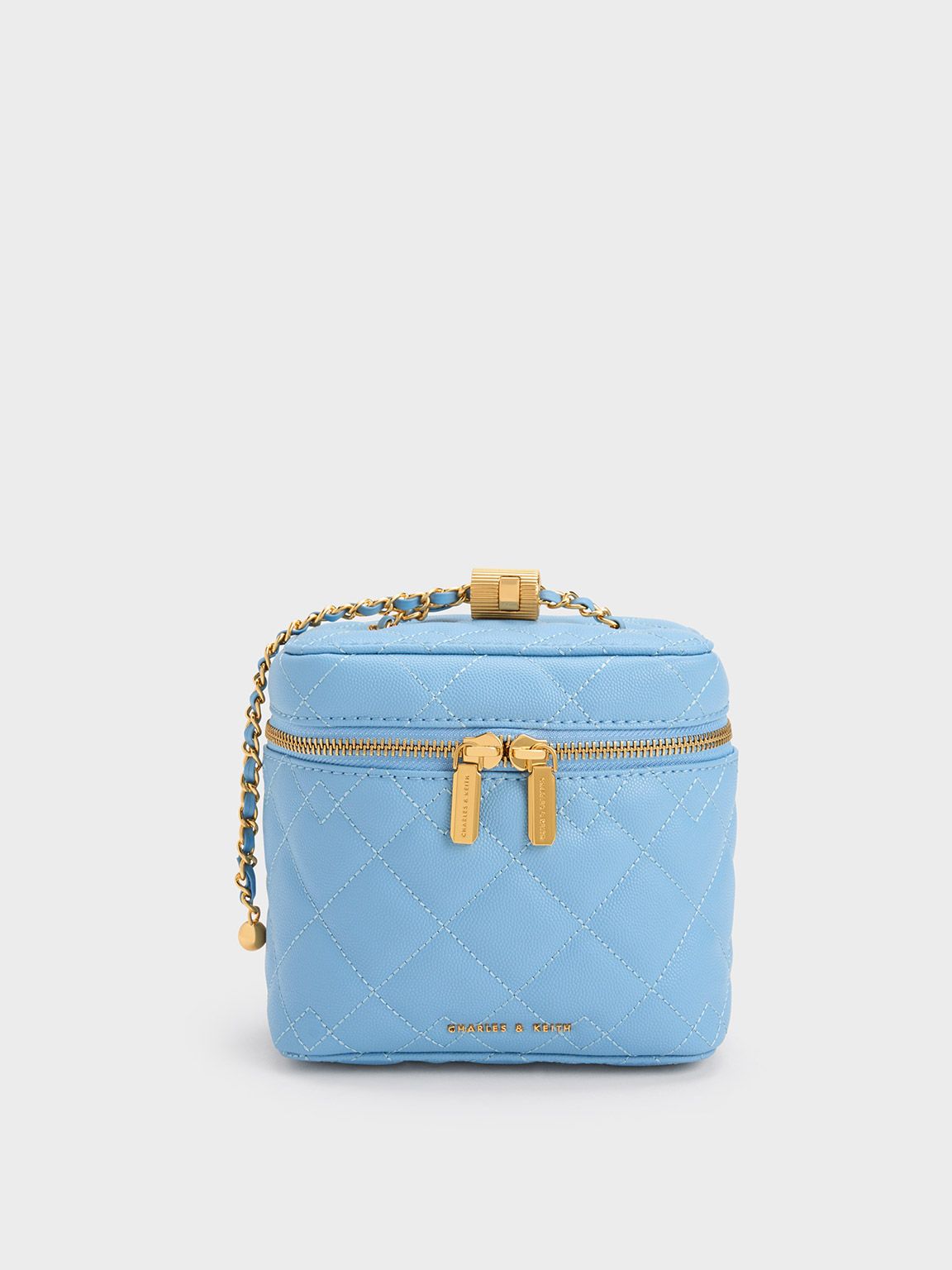 Nezu Quilted Boxy Bag
 - Light Blue | Charles & Keith US