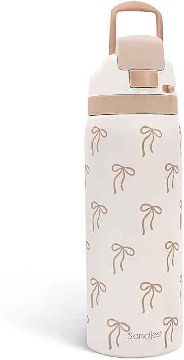 Bow Insulated Stainless Steel Water Bottle with Straw for Sports and Travel, 32oz, Gifts for Wome... | Amazon (US)