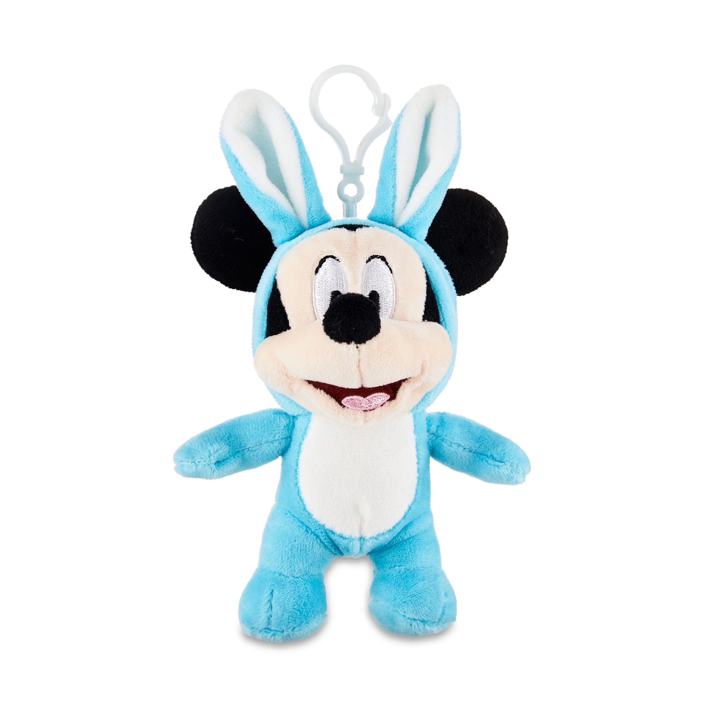 Disney's Mickey Mouse, Dressed as a Bunny Easter Plush Clip 5.9 inches Tall, Blue, By Ruz | Walmart (US)