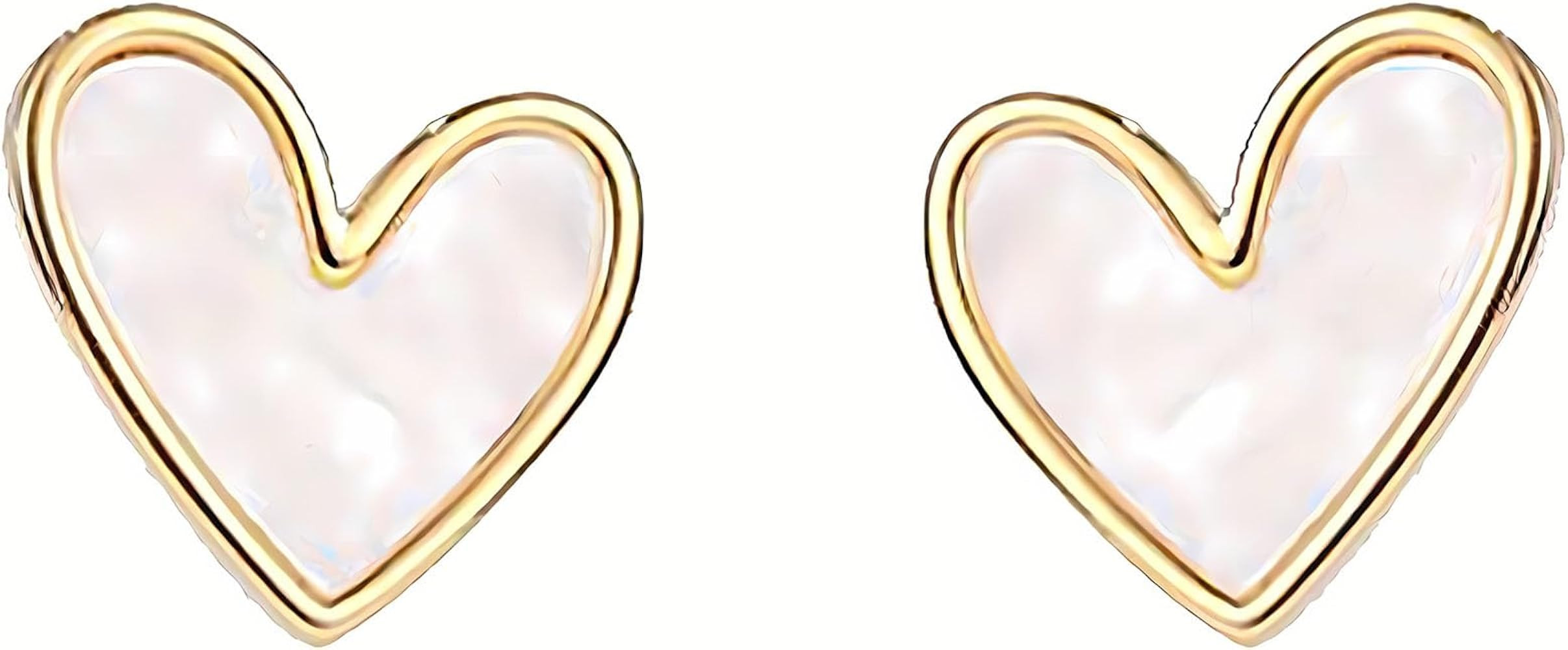 Heart Stud Earrings, Cute Hypoallergenic Small Heart Stud Earrings for Women Jewelry Gift Light P... | Amazon (US)