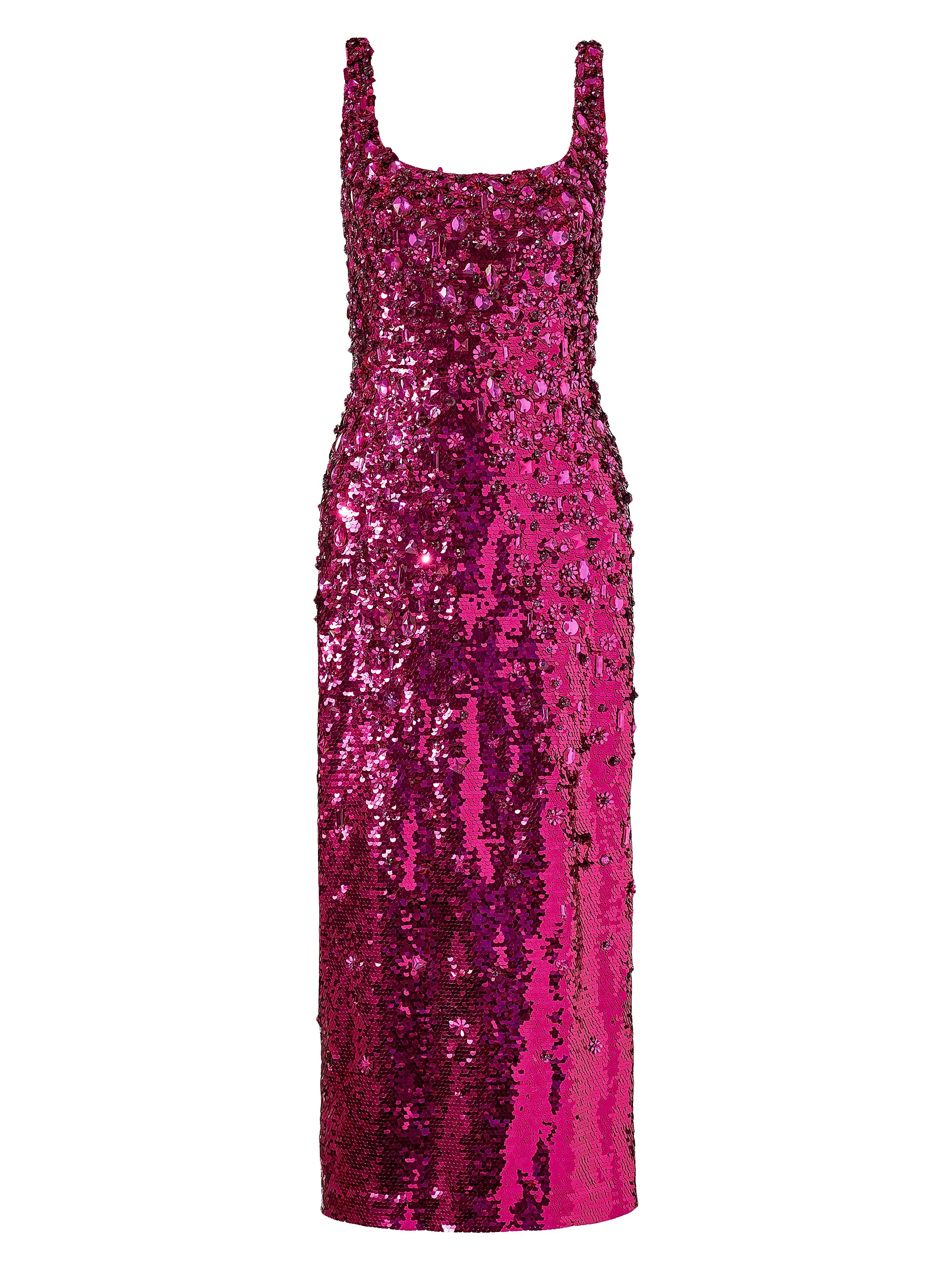Sequined Scoopneck Midi-Dress | Saks Fifth Avenue