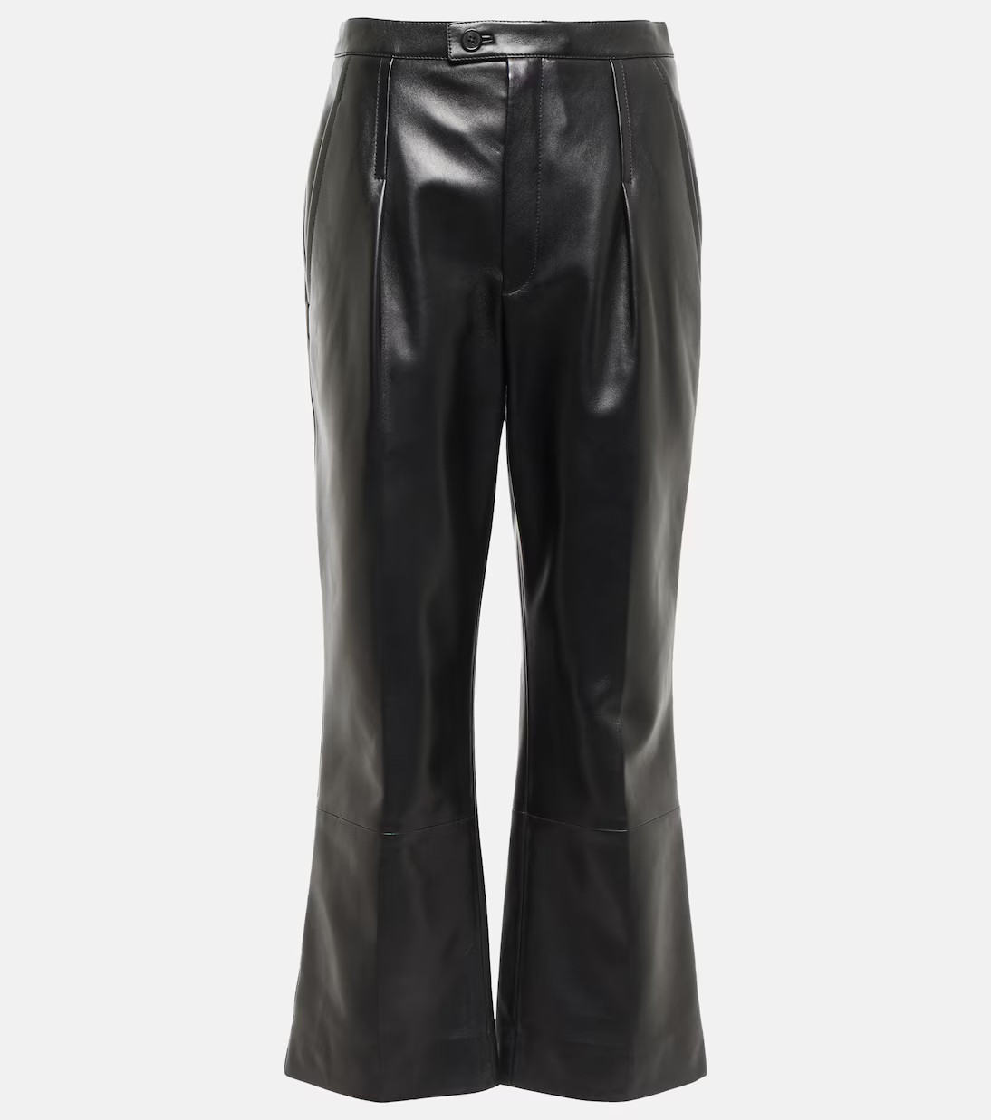 Leather straight cropped pants | Mytheresa (US/CA)
