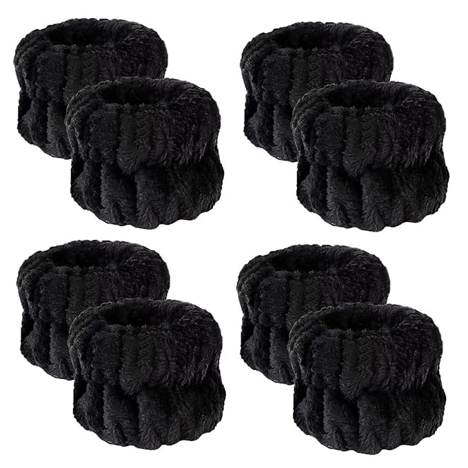8Pcs Anmieciu Microfiber Spa Wristbands - Wrist Towels for Face Washing, Arm Bands to Prevent Liq... | Amazon (US)