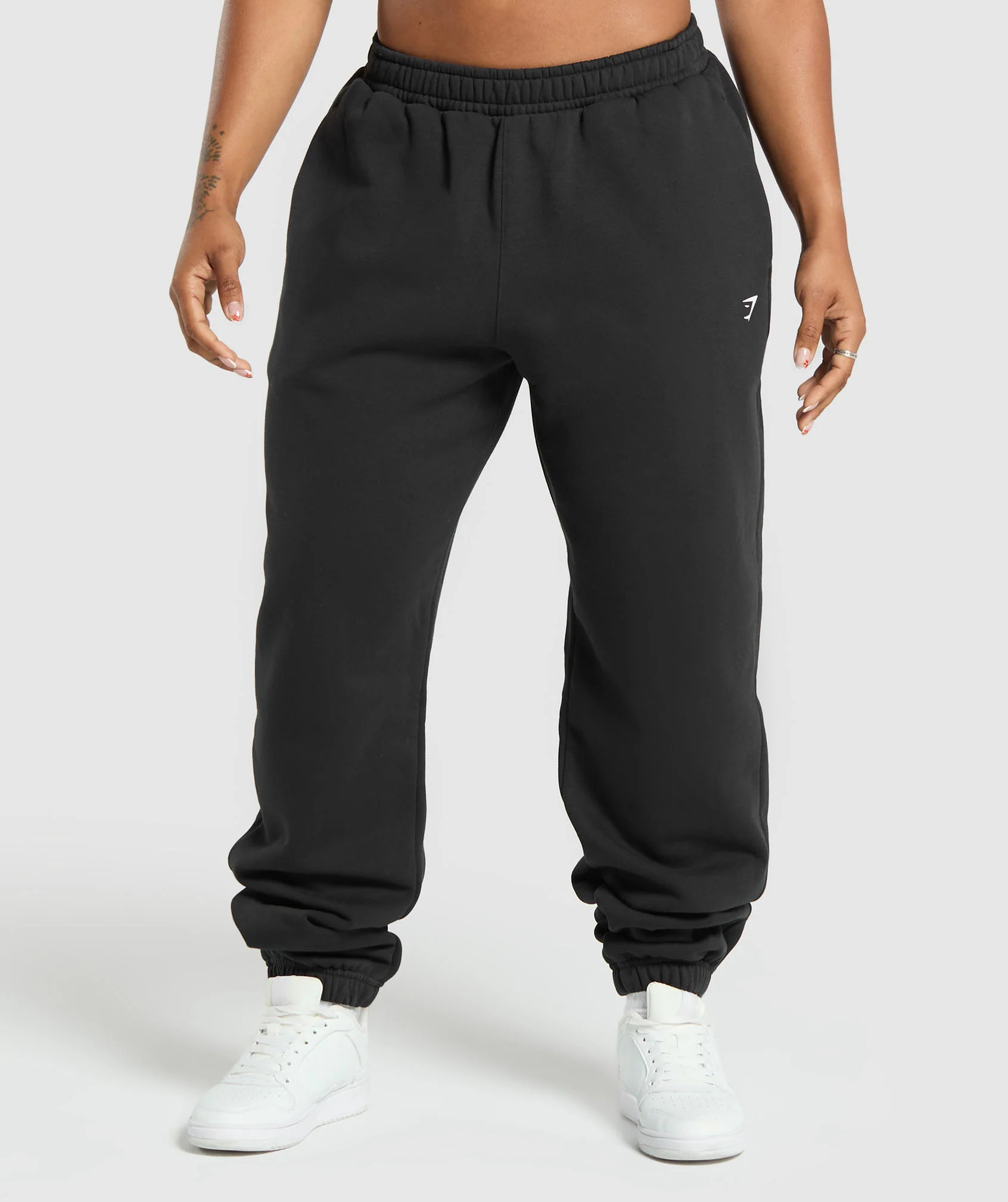 Gymshark Barbell Hearts Oversized Jogger - Black | Gymshark US