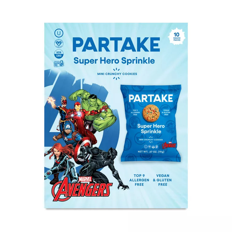Partake Foods, Mini Crunchy Cookies, Super Hero Sprinkle, Snack Pack | Thrive Market