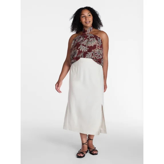 Time and Tru Women's Print Halter Top, Sizes XS-XXXL | Walmart (US)