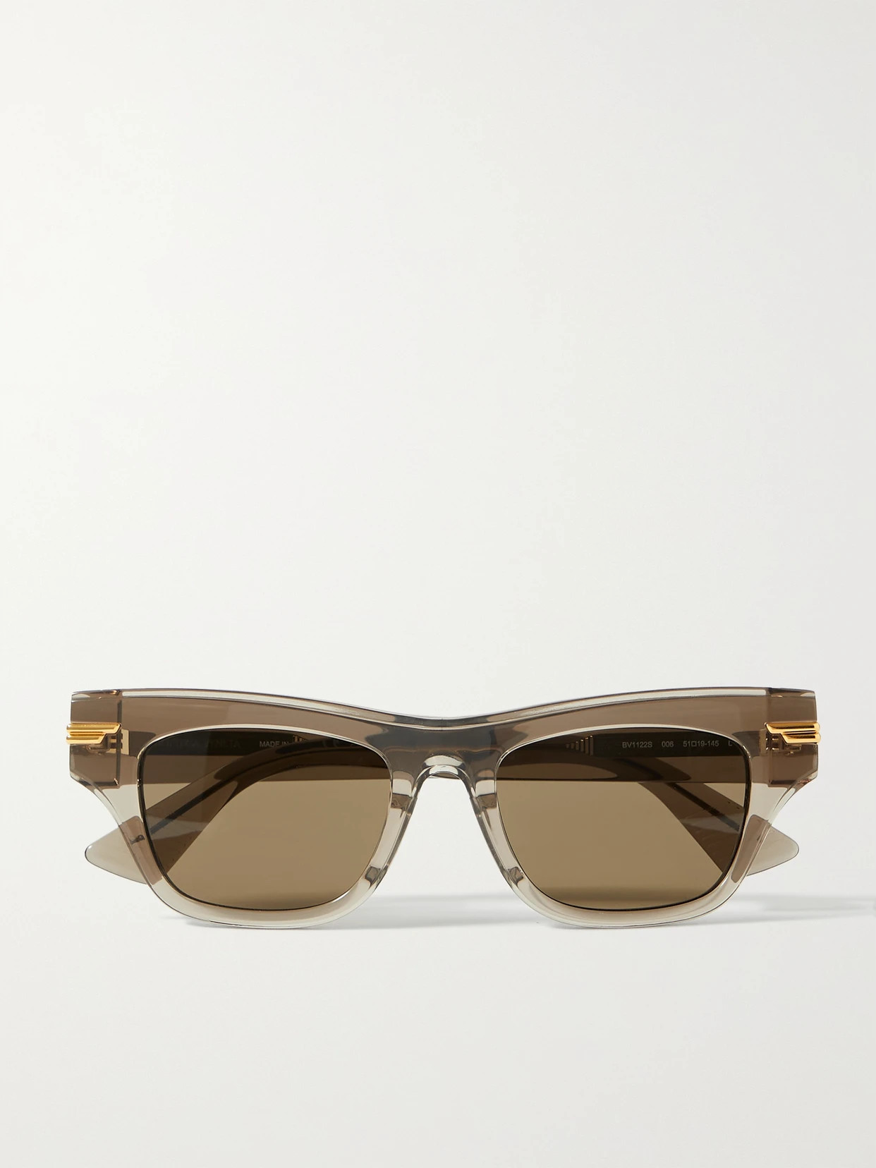 BOTTEGA VENETA EYEWEAR - Square-frame Acetate Sunglasses - Brown | NET-A-PORTER (US)