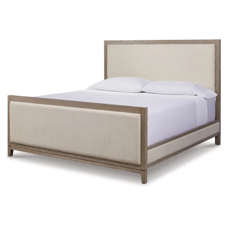 Chrestner Queen Solid Wood and Upholstered Panel Bed | Wayfair Professional