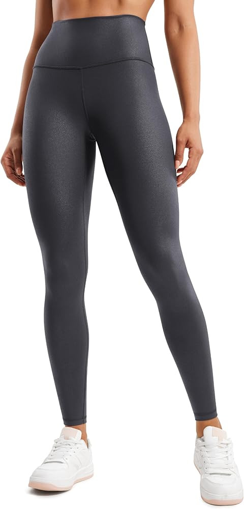 CRZ YOGA Butterluxe Matte Faux Leather Leggings for Women 28" - High Waisted Stretch Ankle Leathe... | Amazon (US)