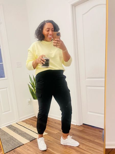 The warmest comfiest fit. The sweater comes in three other colors (I have them all) not cropped or boxy. Joggers are high waisted I wish you could feel the material! It’s my mom uniform this season. 

#LTKworkwear #LTKfamily #LTKshoecrush