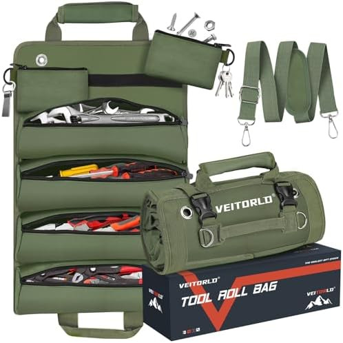 Roll Up Tool Bag, Gifts for Men Dad Husband Him Christmas, Mens Stocking Stuffers, Portable Tools... | Amazon (US)