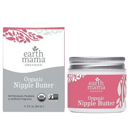 Organic Nipple Butter Breastfeeding Cream by Earth Mama Lanolin-free, Safe for Nursing & Dry Skin, N | Walmart (US)