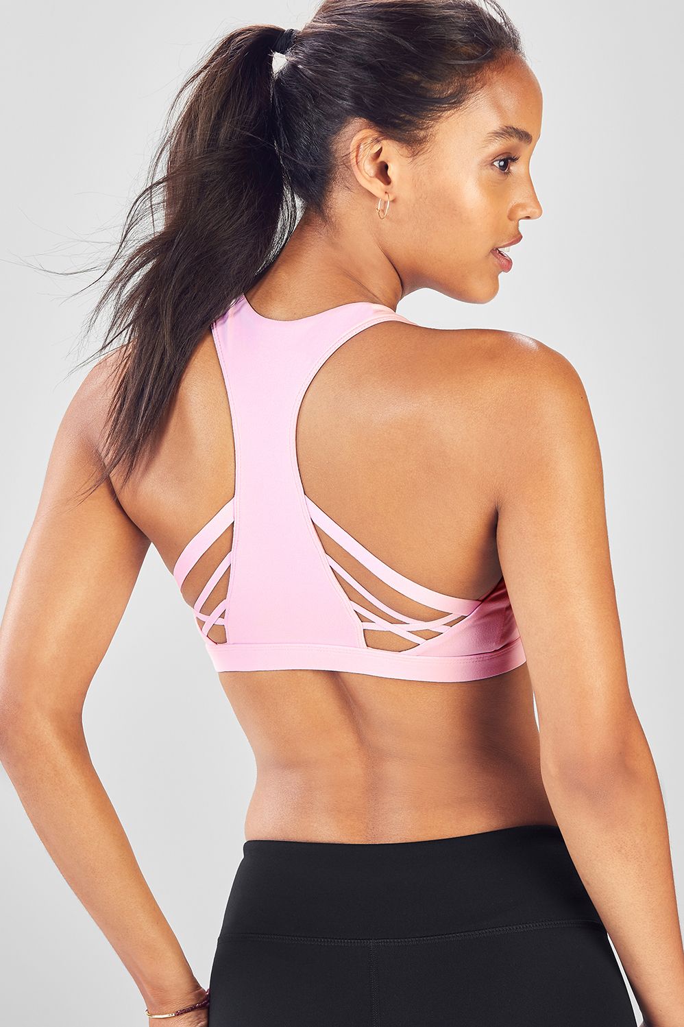 Fabletics Sports Bra Kessler Medium Impact Womens Pink Size XXS | Fabletics