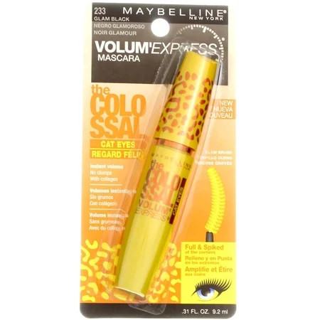 Maybelline Volum Express The Falsies Colossal Cat Eyes Washable Mascara Glam Black [233] 0.31 oz | Walmart (US)