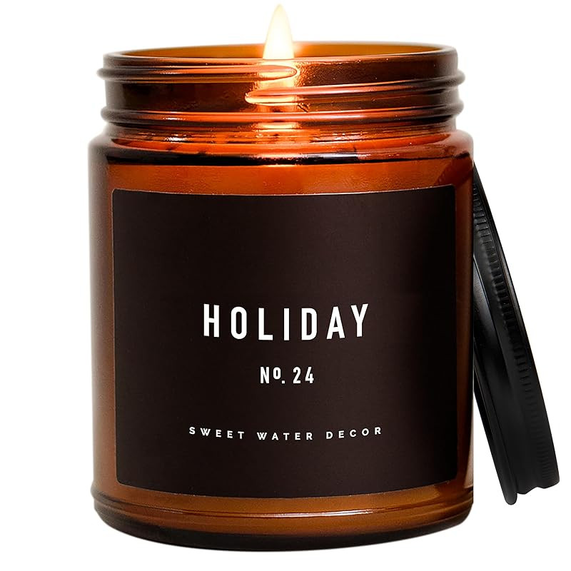 Sweet Water Decor Holiday Candle | Cloves, Pine, and Sandalwood Festive Winter Scented Soy Candle... | Amazon (US)