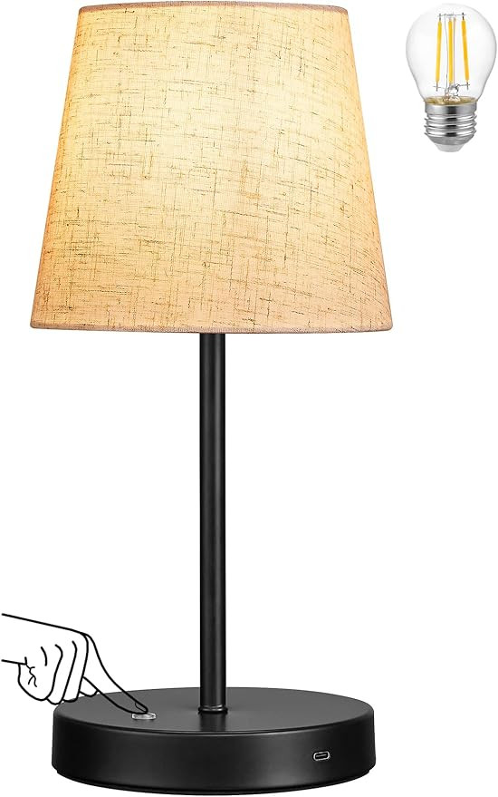 BOHON Cordless Table Lamp Rechargeable, Built-in 5200mAh Battery Operated Lamp, LED Bedside Night... | Amazon (US)