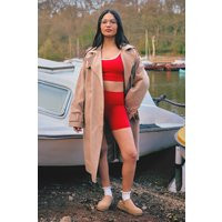 Womens Faux Suede Chunky Slingback Closed Toe Clogs - Beige - 8, Beige | Boohoo.com (UK & IE)