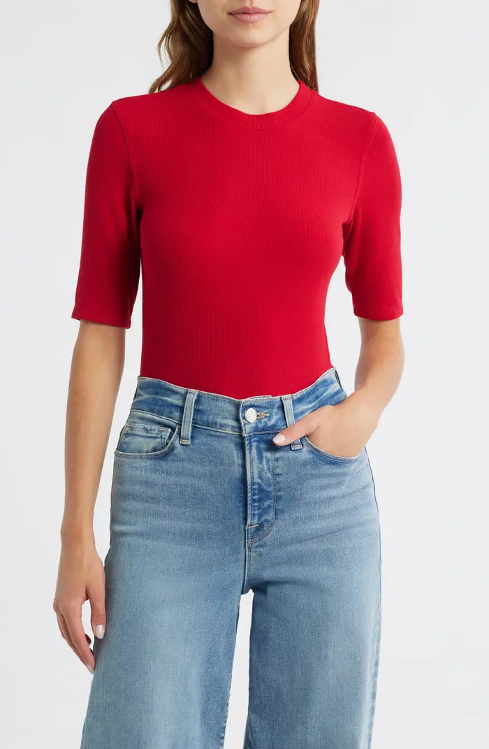 FRAME Rib Crewneck T-Shirt | Nordstrom | Nordstrom