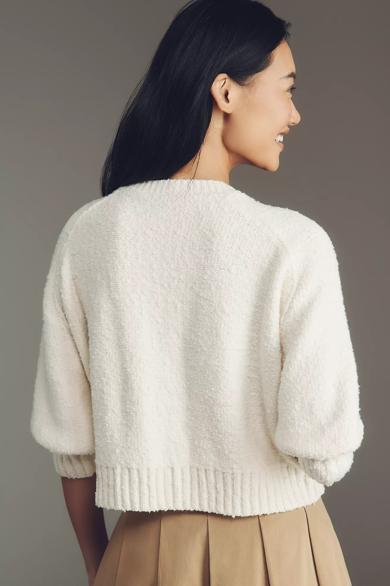 Pilcro Textured Crop Cardigan Sweater | Anthropologie (US)