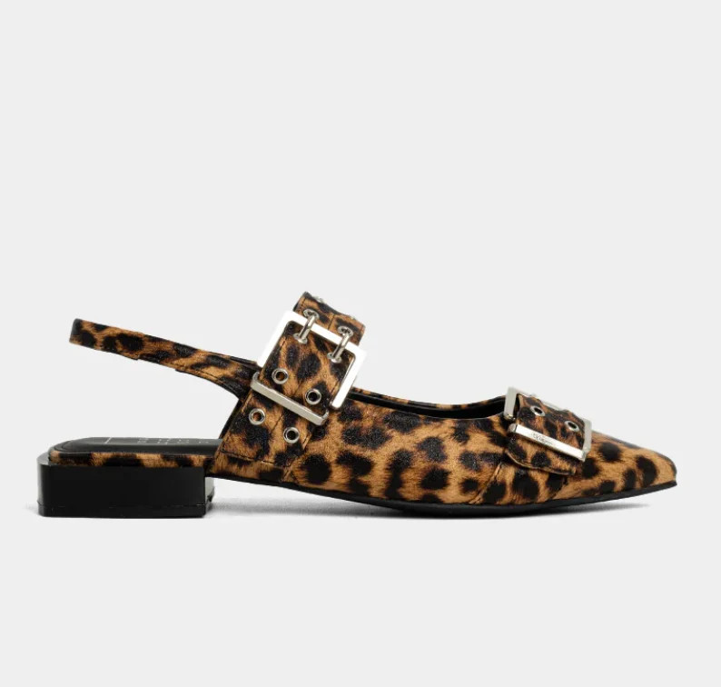 [ShuShop] Angie Leopard Slingback Flat | Ruthie Grace