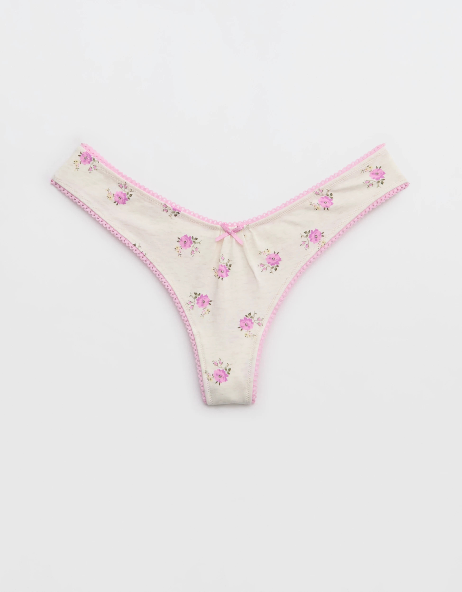 Superchill Cotton Picot Thong Underwear | Aerie