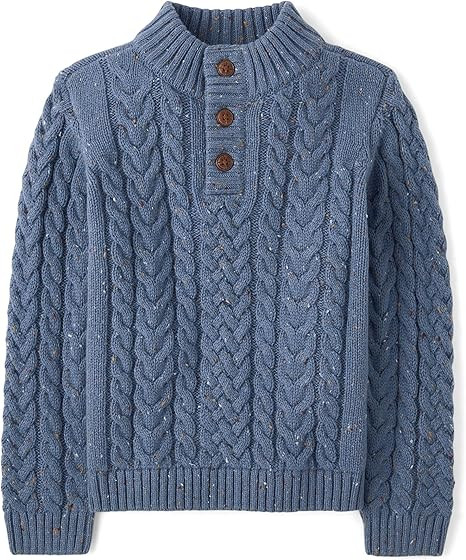 Gymboree Boys and Toddler Mock Neck Cable Knit Sweater | Amazon (US)