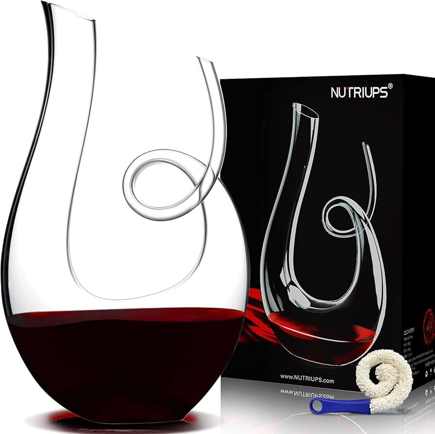 NUTRIUPS Wine Decanter, Hand Blown Swan Red Wine Decanters, Carafe Decanter for Wine | Amazon (US)