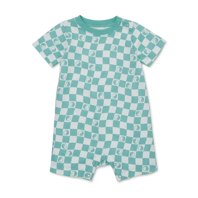 Garanimals Baby Boy Short Sleeve Print Romper, Sizes 0-24 Months | Walmart (US)
