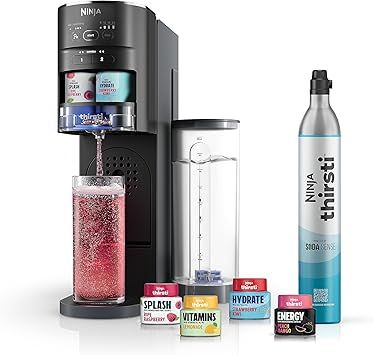 Ninja Thirsti Drink System, Soda Maker, Create Unique Sparkling & Still Drinks, Personalize Size ... | Amazon (US)
