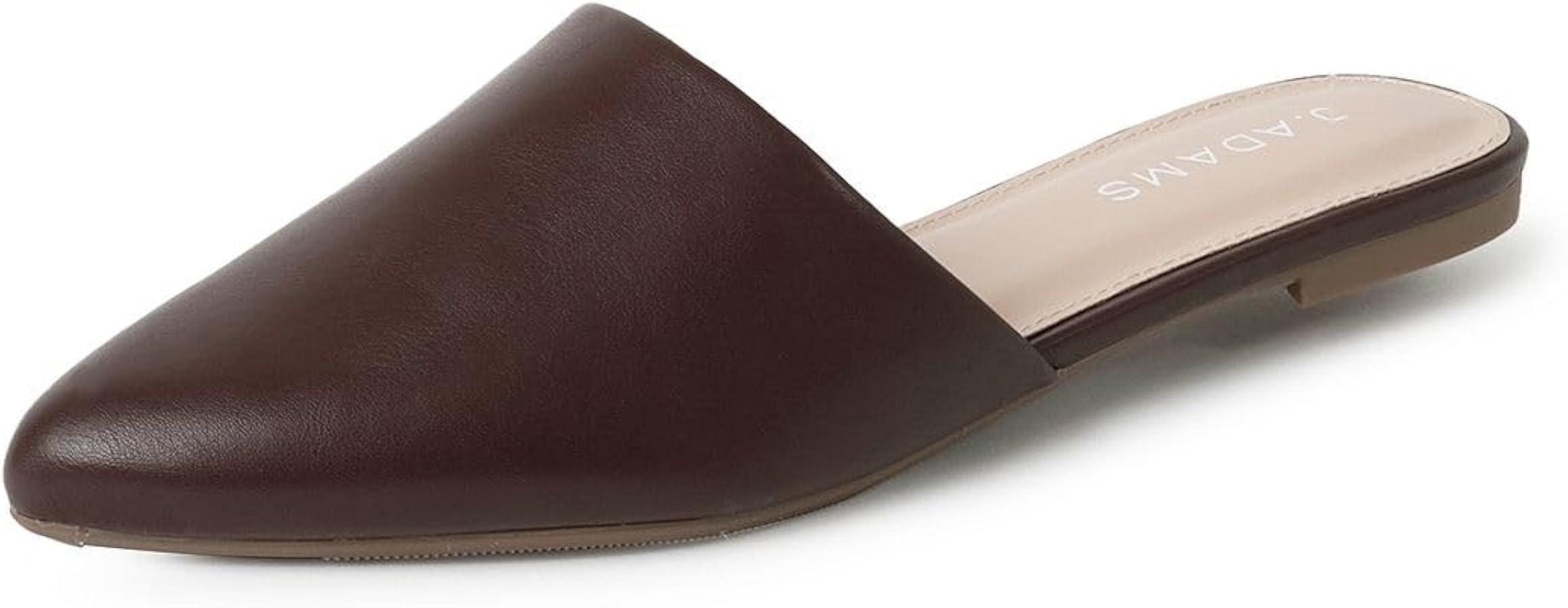 J. Adams Lennox Mules for Women - Closed Pointed Toe Flat Heel Slides | Amazon (US)