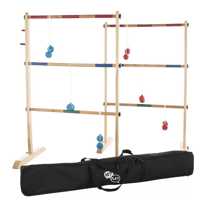 Hey! Play! Solid Wood Ladder Ball with Carrying Case | Wayfair North America
