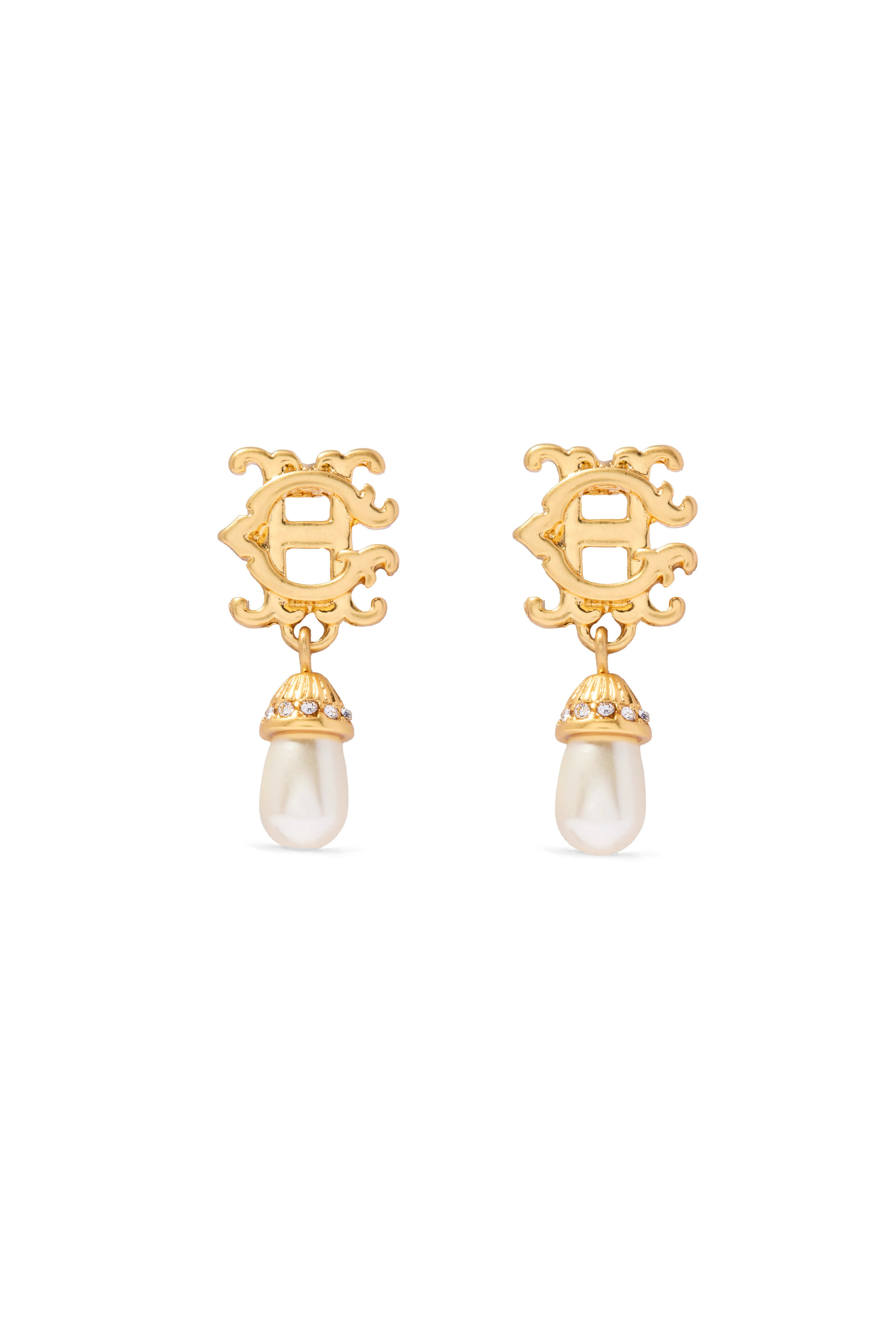 Luxury Tear Drop Earrings (Gold Pearl) | Holland Cooper