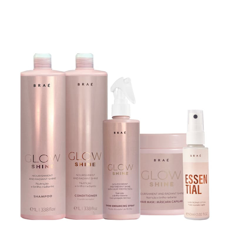 Kit Braé Glow Shine Total Grande (5 produtos) | Beleza Na Web (BR)