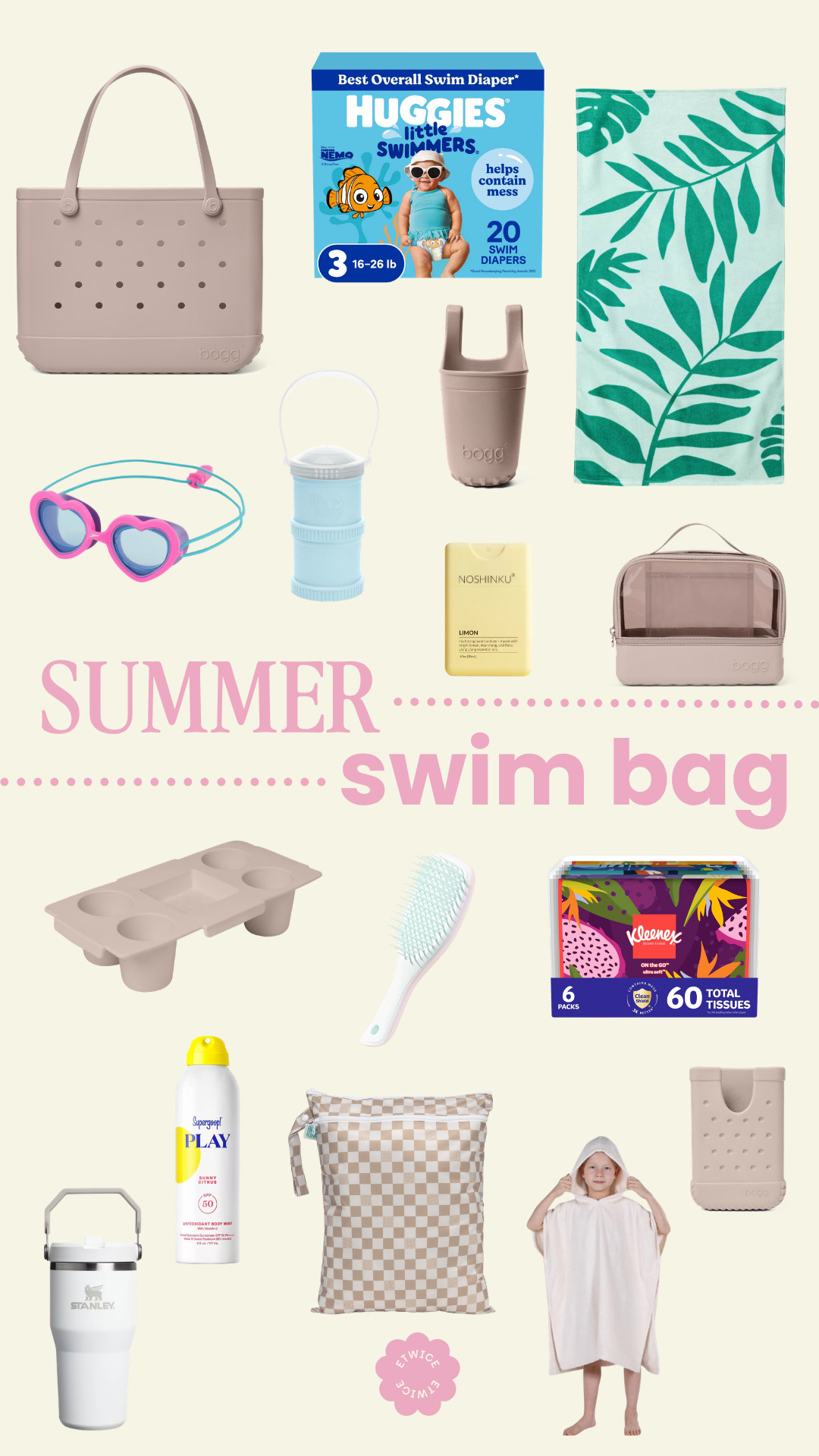 Everything that's currently living in my swim bag this summer! ☀️ From beach days to pool days, these are the items I reach for every single time. 

 #LTKmomlife #LTKSeasonal #LTKKids