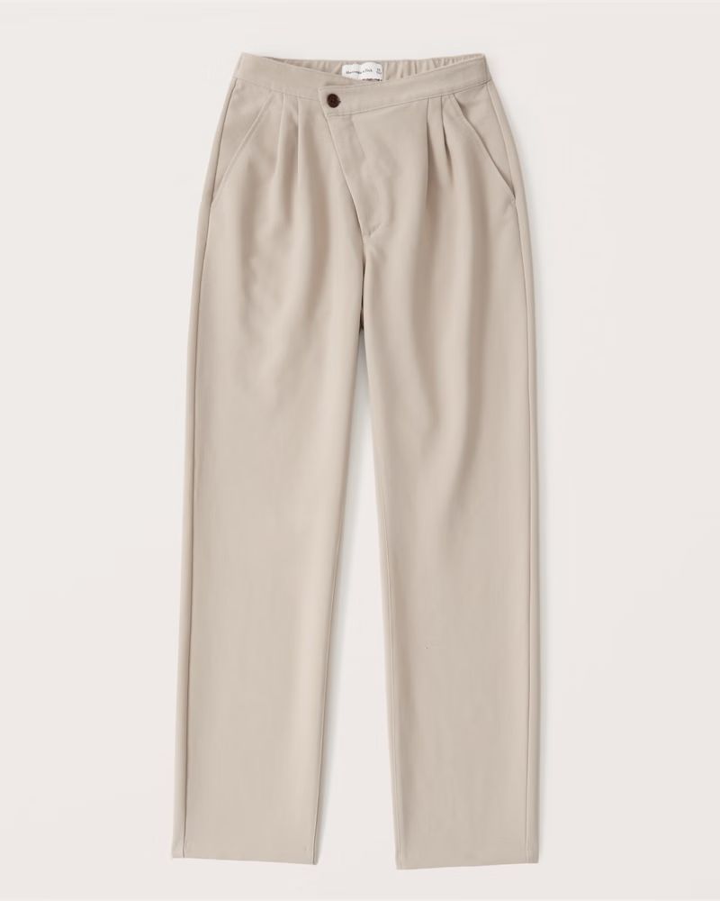 Women's Tailored Menswear Dad Pants | Women's Bottoms | Abercrombie.com | Abercrombie & Fitch (US)